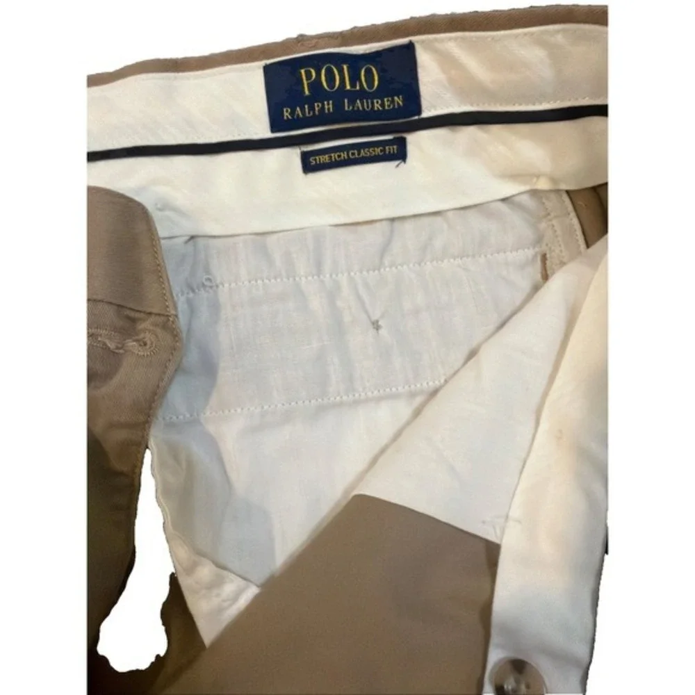 Polo‎ Ralph Lauren M Chino Pants Khaki Size 38x31 Classic Fit Casual Cotton 5057
